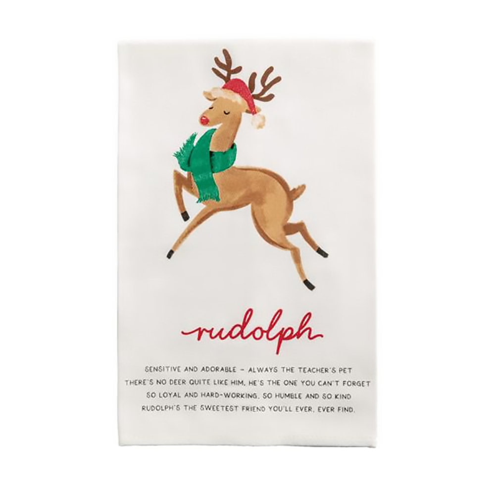 Reindeer Poem Tea Towels