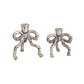 Cast Metal Bow Taper Candle Holders