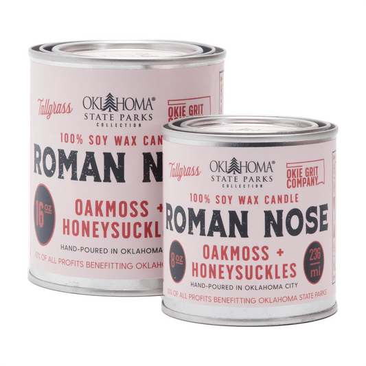 Oklahoma State Parks Collection: Roman Nose - Oakmoss + Honeysuckle Soy Wax Candle