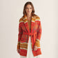 Pendleton Women's Monterey Belted Cardigan - Red/Aqua