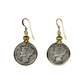Vintage Mercury Dime Crown Cap Earrings