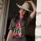Fringe "He Dog" by Courtney Robertson Silk Wild Rag