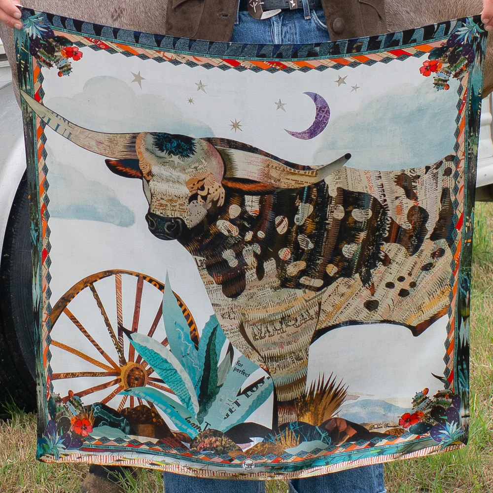 Fringe "Broken Spoke" by Dolan Geiman Silk Wild Rag
