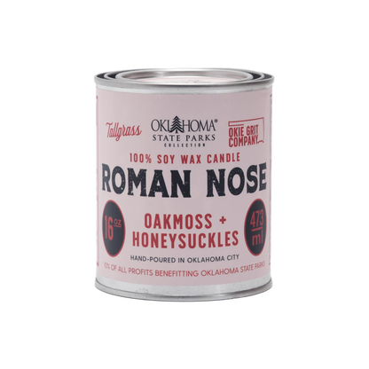 Oklahoma State Parks Collection: Roman Nose - Oakmoss + Honeysuckle Soy Wax Candle