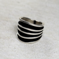 Sterling Silver Five Strand Flared Cuff Ring by Tom Hawk