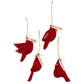 Felted Wool Cardinal Ornaments