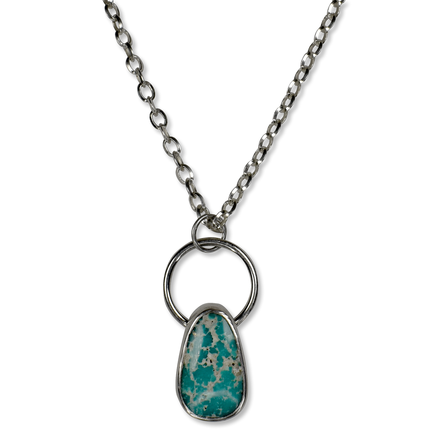 White Water Turquoise Drop Necklace