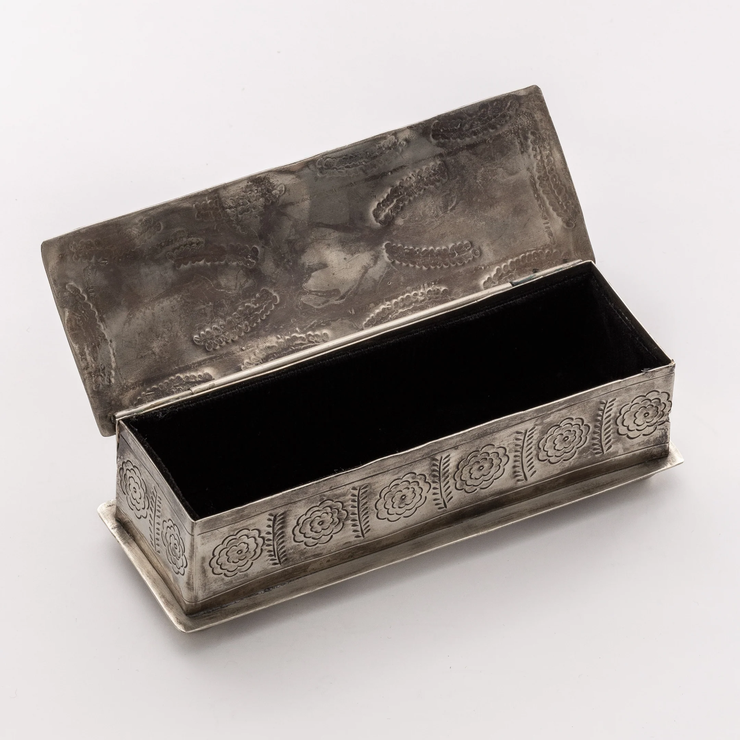 Stamped Rose Pencil Box