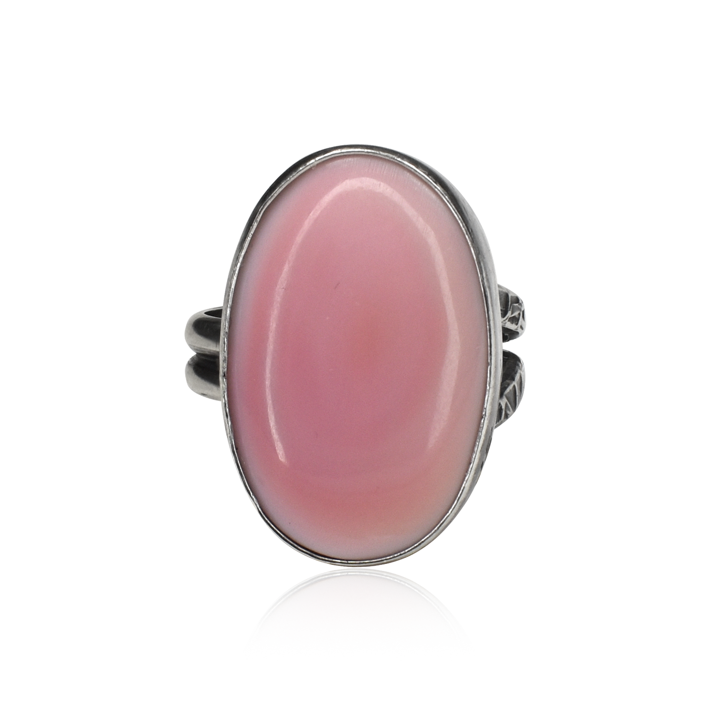 Oval Pink Conch Shell Ring by Teller Indian Jewelry