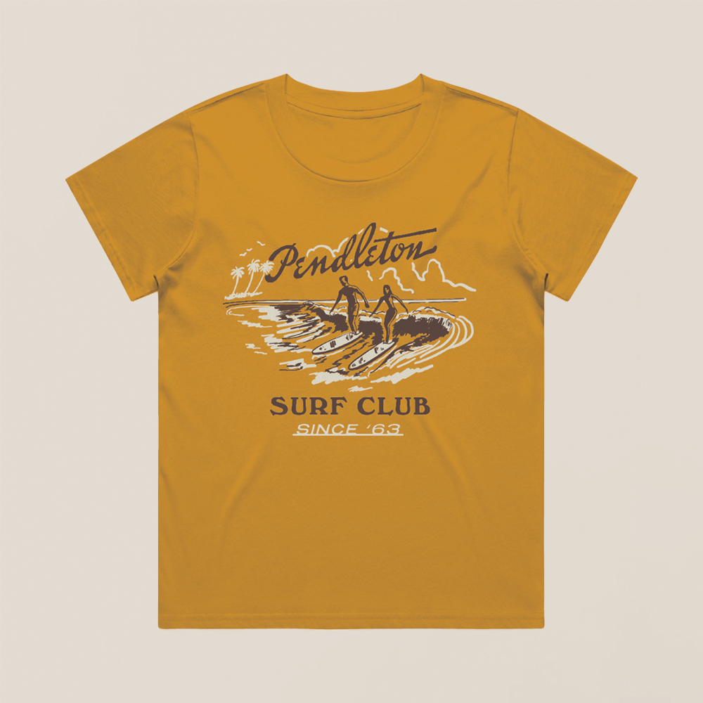 Pendleton Women's Surf Club Graphic Tee - Old Gold