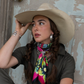 Fringe "He Dog" by Courtney Robertson Silk Wild Rag