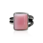 Small Square Pink Conch Shell Ring by Teller Indian Jewelry