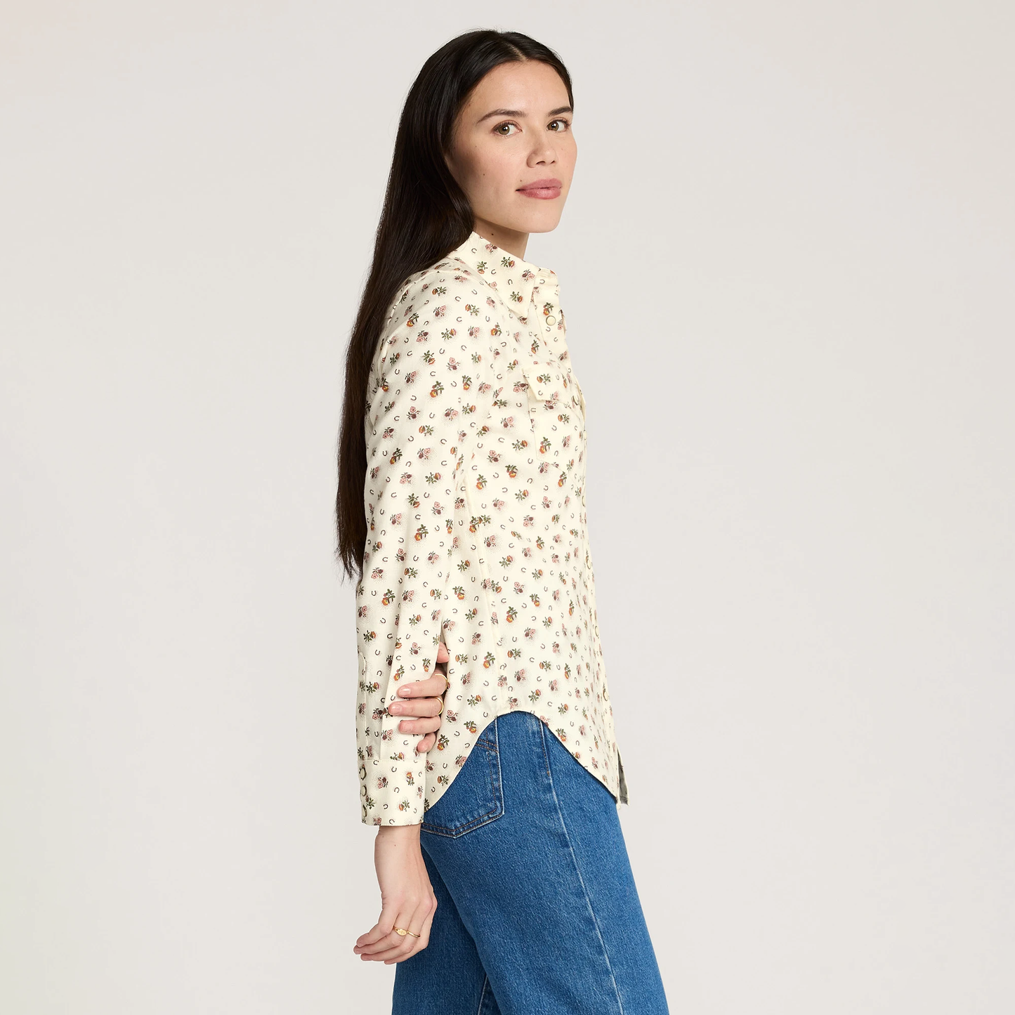 Pendleton Women's Floral Cotton Twill Gambler Shirt