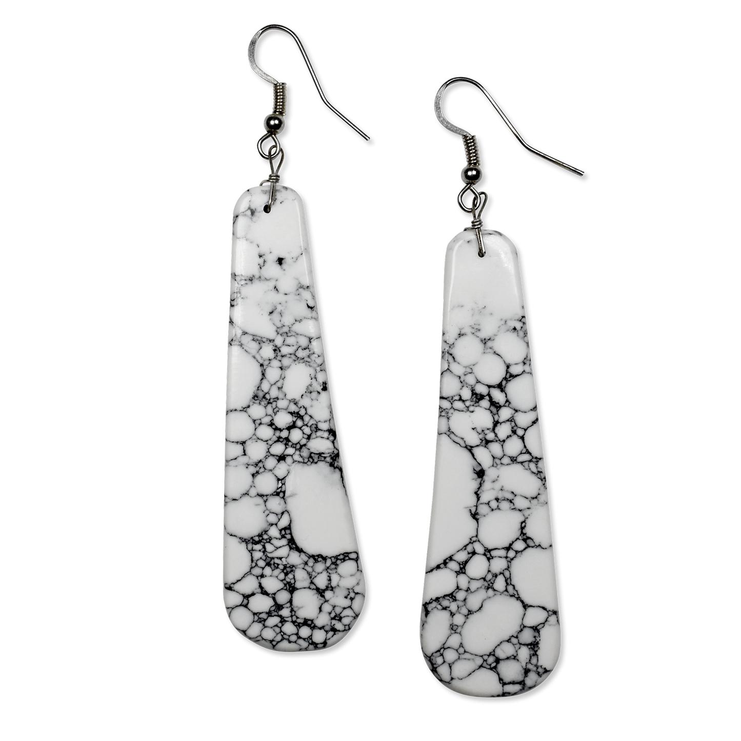 White Buffalo Slab Earrings by Florita Daily