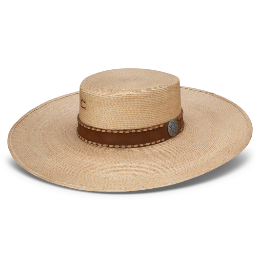 Charlie 1 Horse "Vaquera" Flat Brim Palm Hat