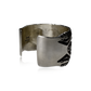 High Relief Overlay Silver Cuff by Jerrold Tahe
