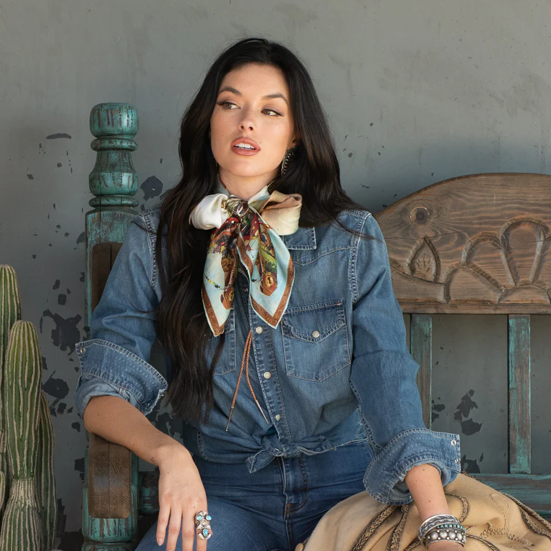 Fringe "Haute Horse" by Amy Moorehouse Silk Wild Rag