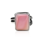 Square Pink Conch Shell Ring by Teller Indian Jewelry