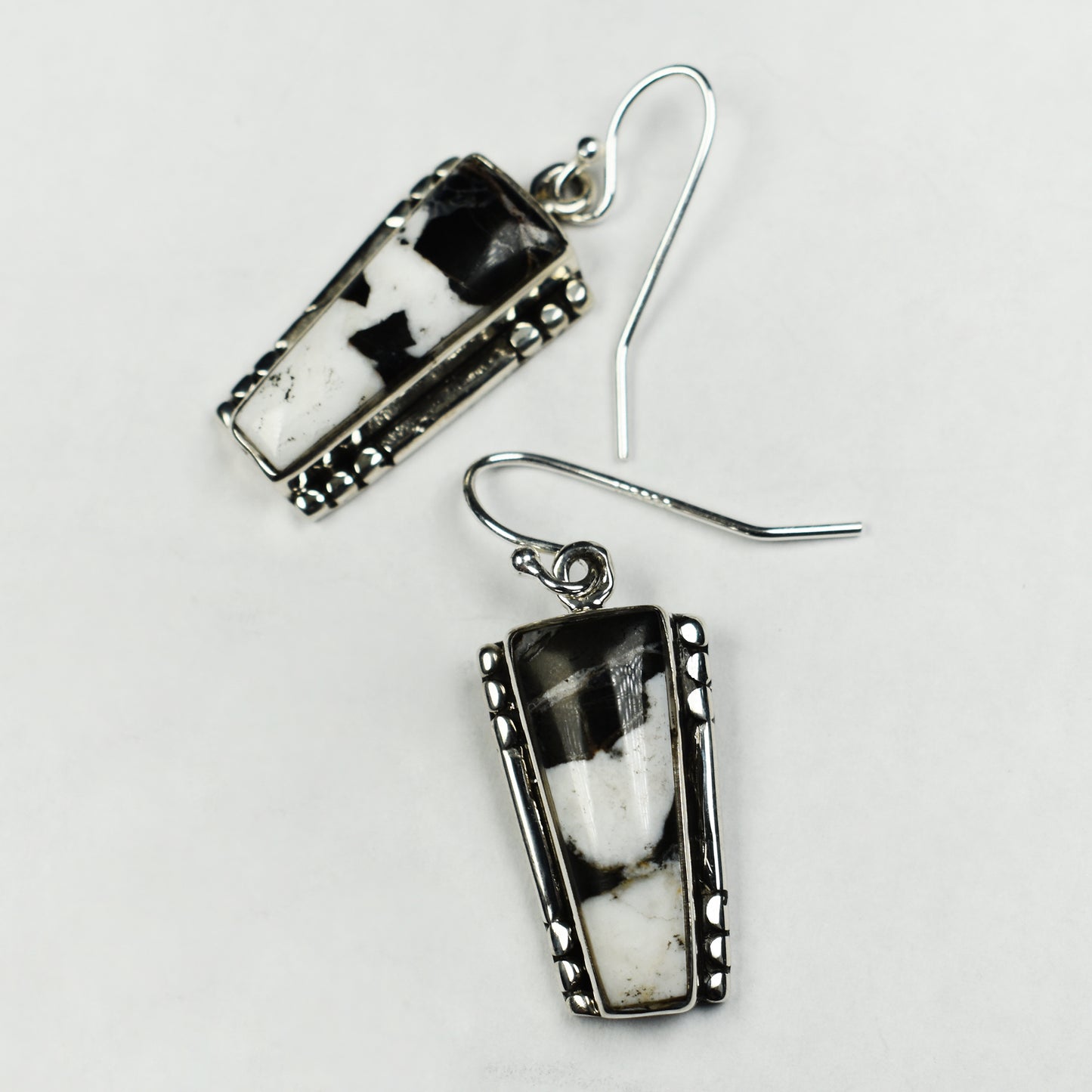 White Buffalo Isosceles Trapezoid Earrings