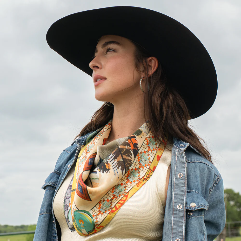 Fringe "Turning Point" by Dolan Geiman Silk Wild Rag