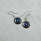 Opal Circular Shadowbox Dangle Earrings by Janice Spencer