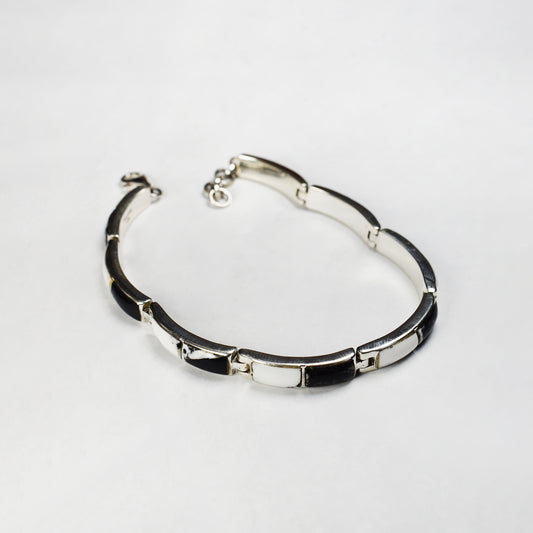 White Buffalo Rectangular Link Bracelet