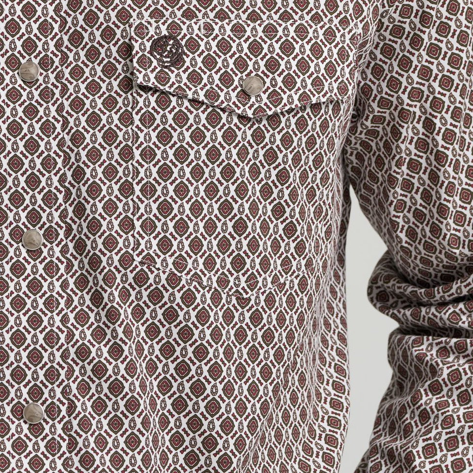 Wrangler Men's George Strait Troubadour Long Sleeve Snap Shirt