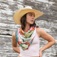 Fringe "Cactus Blooms" by Dolan Geiman Silk Wild Rag