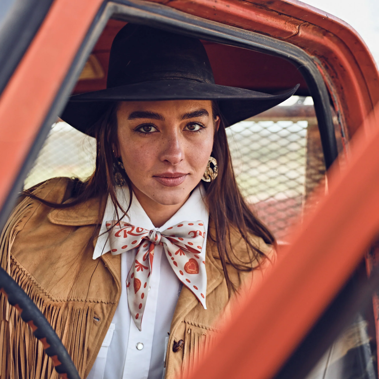 Fringe "Sweetheart of the Rodeo" Silk Twilly