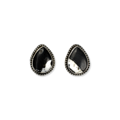 Sacred Horizon White Buffalo Teardrop Earrings by Sheila Becenti