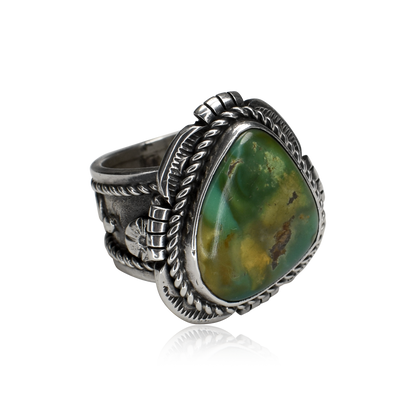 Tonopah Tide Royston Turquoise Ring by Bennie Bowekaty