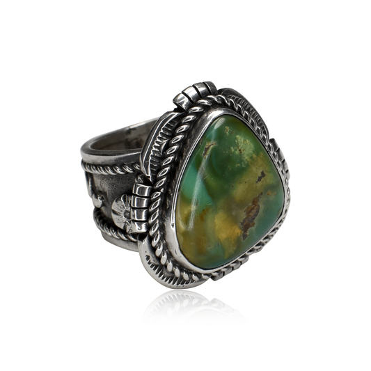 Tonopah Tide Royston Turquoise Ring by Bennie Bowekaty