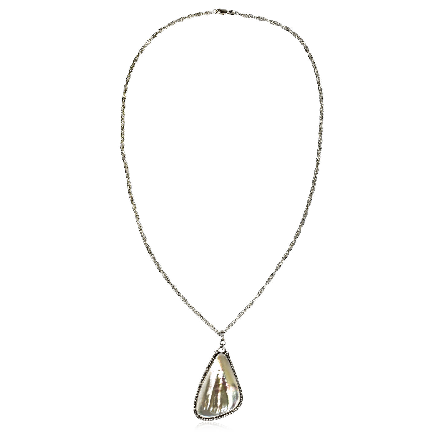 High Grade Mother of Pearl Pendant Necklace by Bill Yellowmule