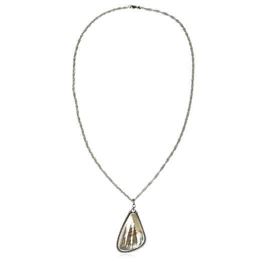 High Grade Mother of Pearl Pendant Necklace by Bill Yellowmule