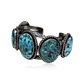 Kingman Turquoise Five Stone Cuff by Travis Teller