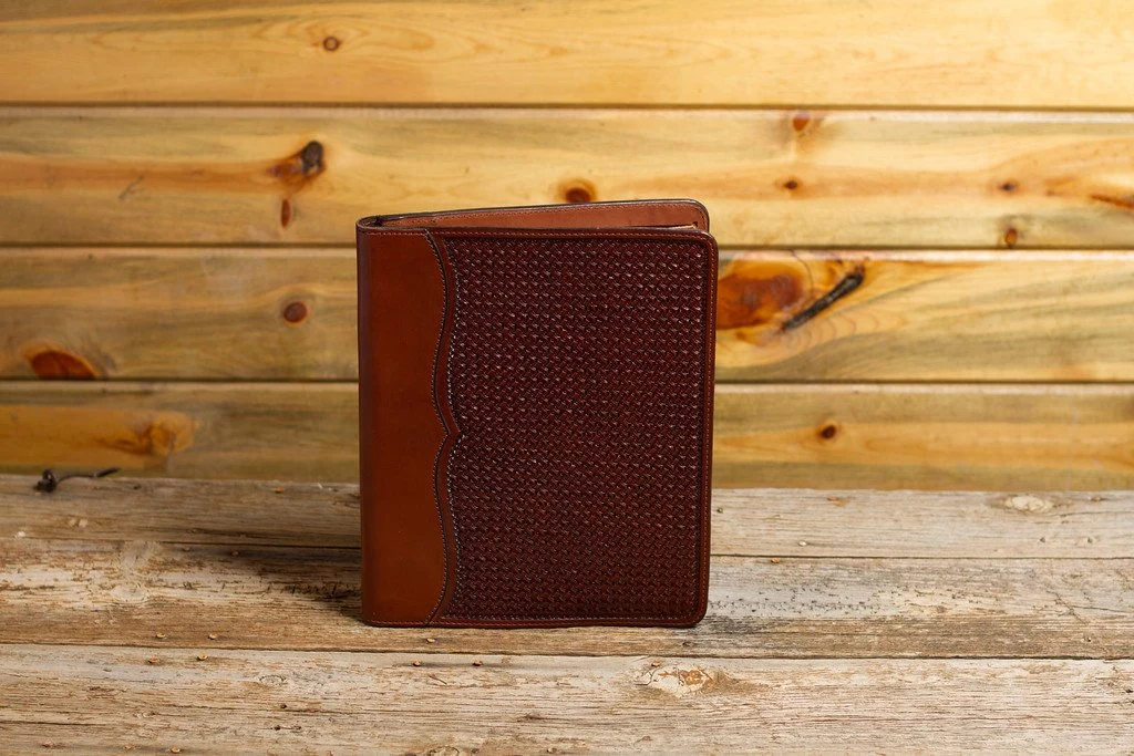 Texas Saddlery Spider Stamped Leather Notebook