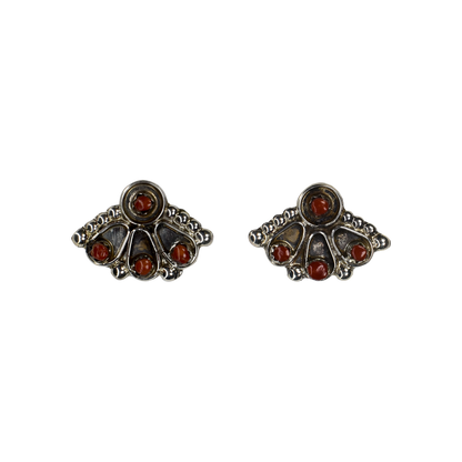 Pacific Coral Fan Stud Earrings by Breon Wallace