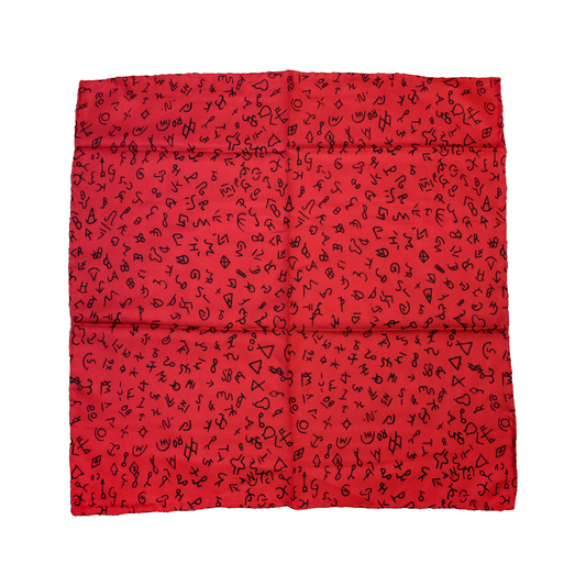 20" Red Brand Silk Scarf