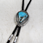 High Grade Persian Turquoise Tooled Bolo with Pointed Tips by John Nelson