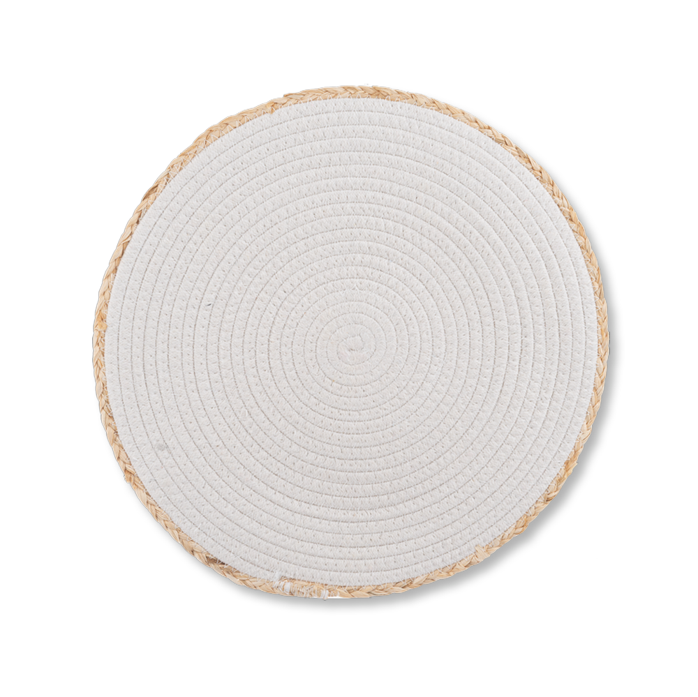 Hen House Round Coiled Cotton Placemat