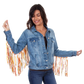 Scully Women's Denim Jacket with Multicolor Fringe