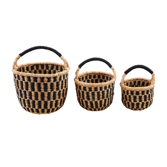 Black/Natural Woven Basket