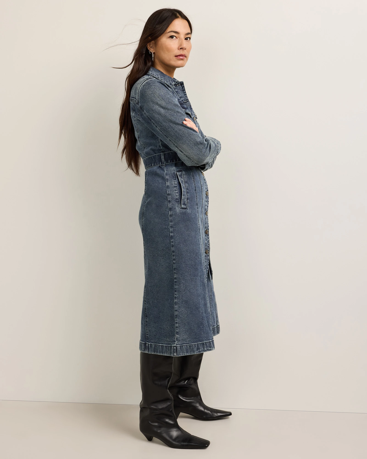 Pendleton Women's Denim Mini Shirt Dress
