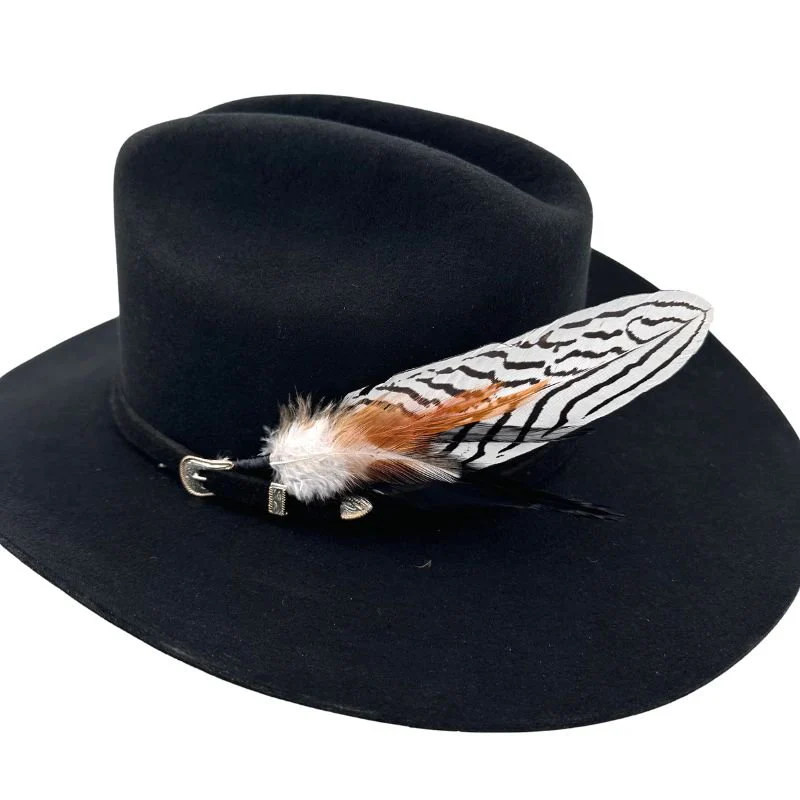 Feather Hat Accent - Zebra