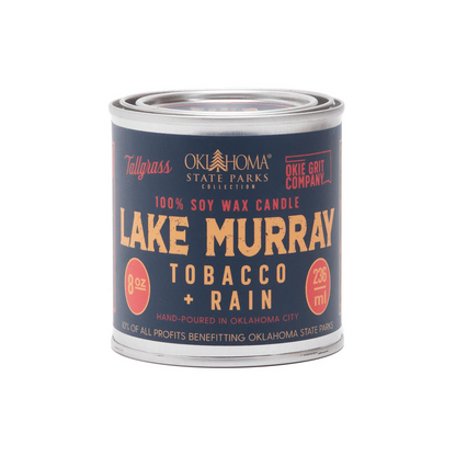 Oklahoma State Parks Collection: Lake Murray - Tobacco + Rain Soy Wax Candle