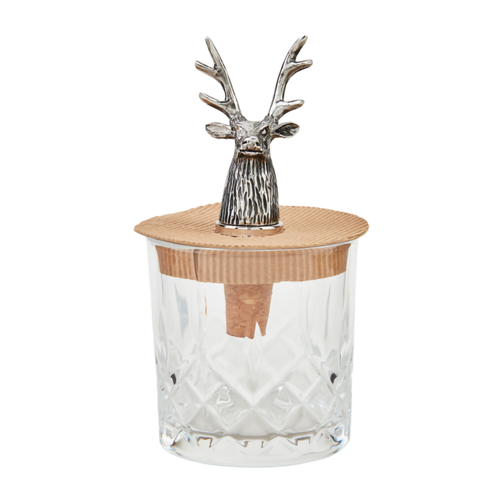 Antler Glass & Bottle Stopper Set