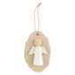 Milk Glaze Stoneware Nativity Ornament