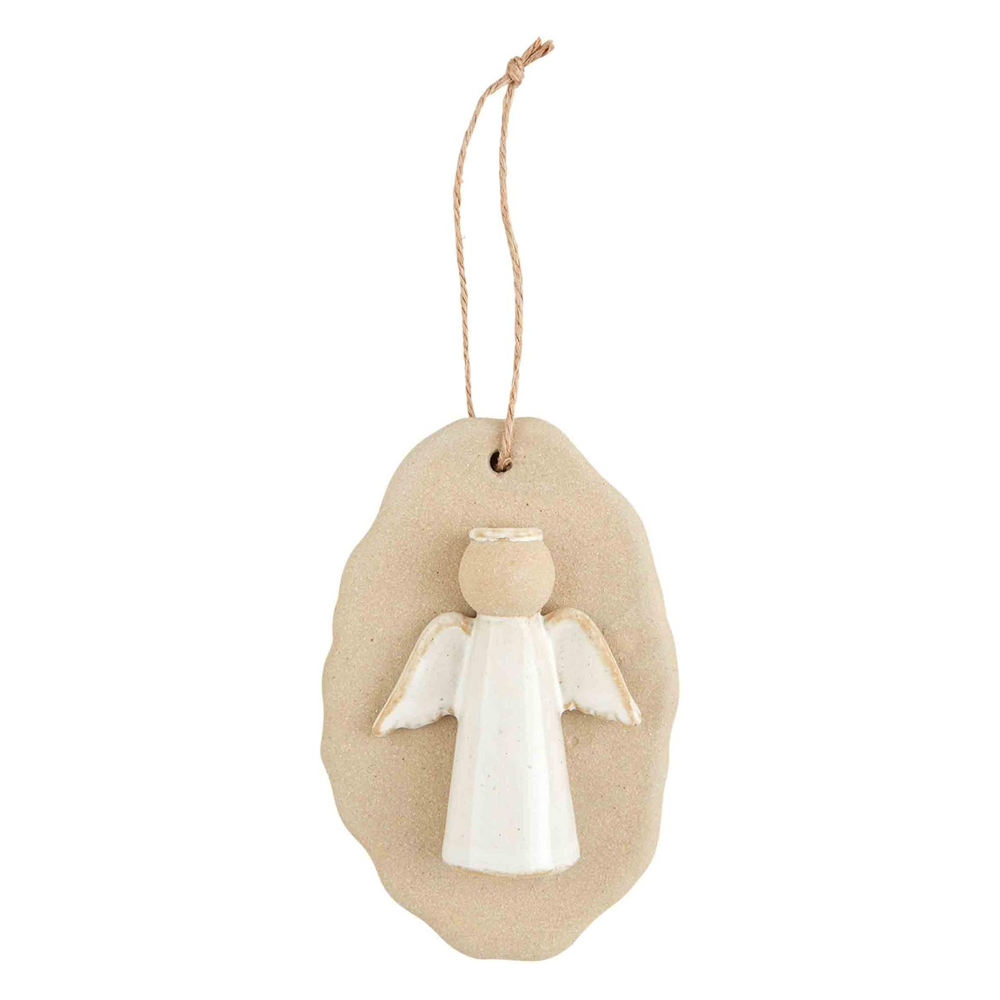 Milk Glaze Stoneware Nativity Ornament