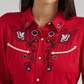 Wrangler Women's Embroidered Western Yoke Shirt - Siren Red