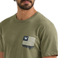 Wrangler Men's American Flag Graphic Short Sleeve Tee - Lichen Green